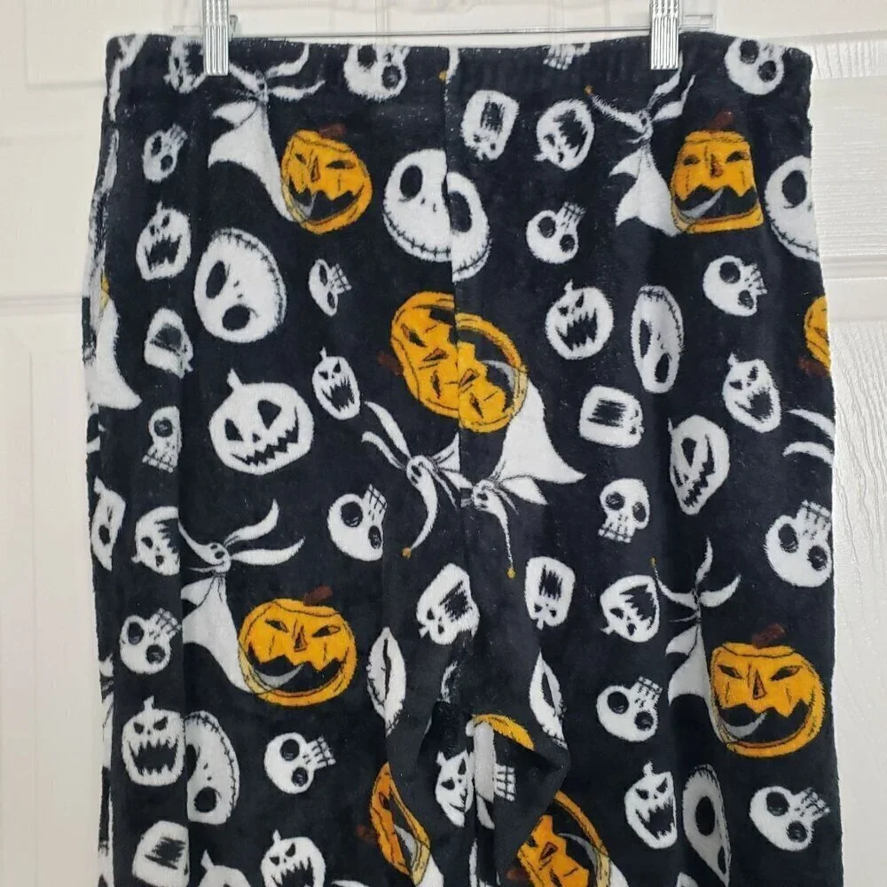 Nightmare Before Christmas PJ Pants Mens Size XL Fleece Zero Jack Skellington - Picture 7 of 11